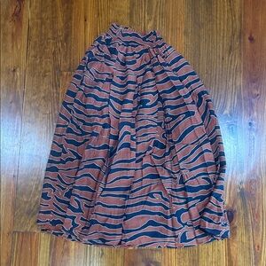 Chic A-Line Zebra Print Skirt in Brown and Black